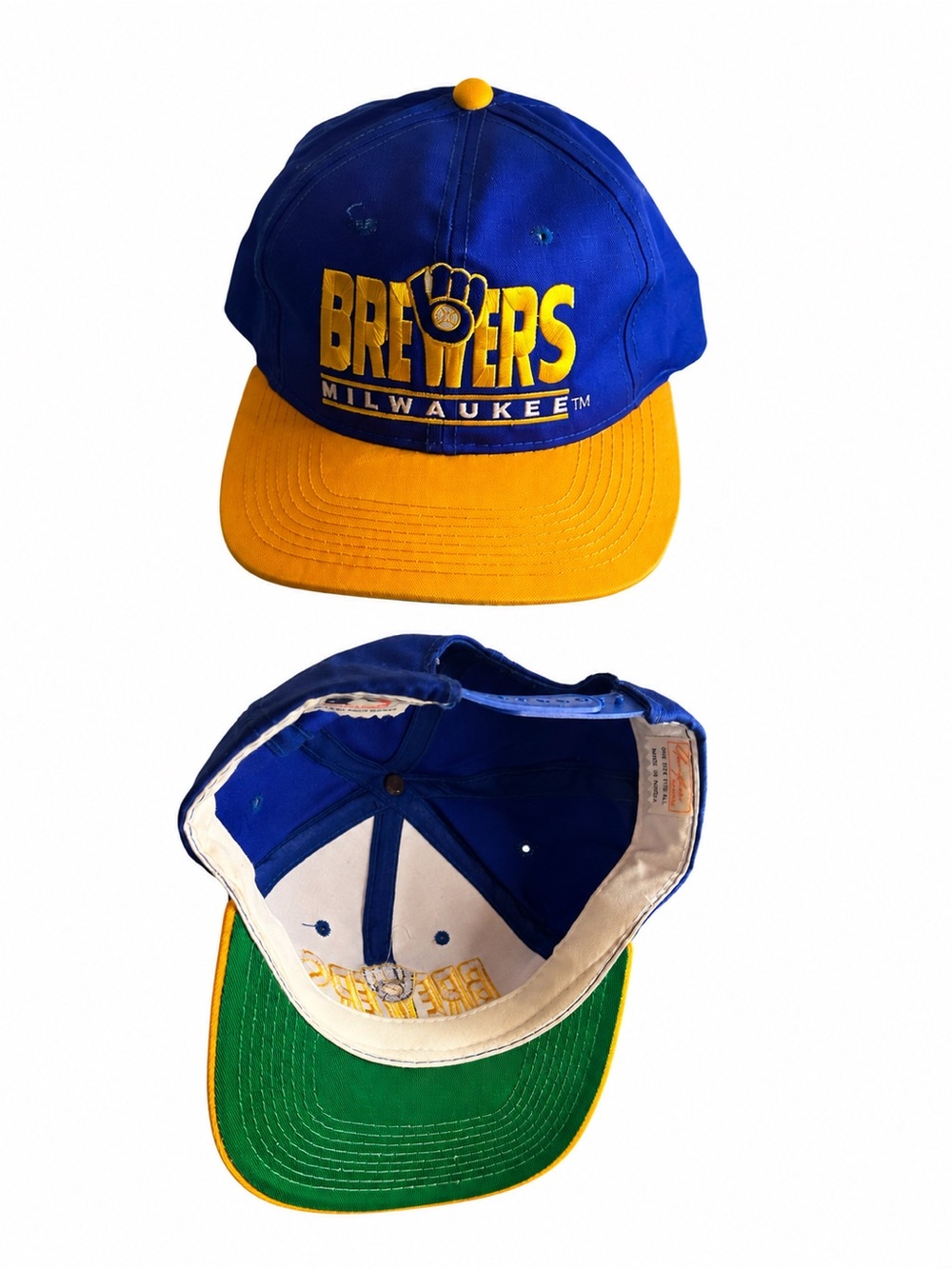 Milwaukee Brewers Vintage Snapback Hat - Blue & Yellow